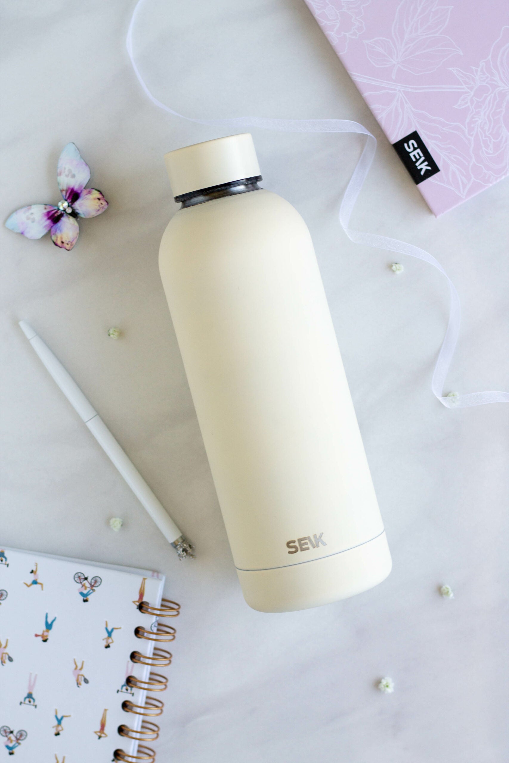 yellow insulated stainless steel bottle 500ml with matte finish