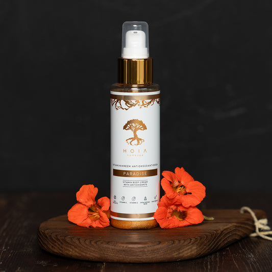 vitamin body cream with plant extracts and citrus scent