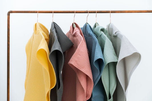 Waffle Fabric Kids' Poncho made from Oeko‑Tex certified cotton