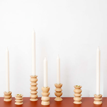 Totem Wooden Candle Holder - Short