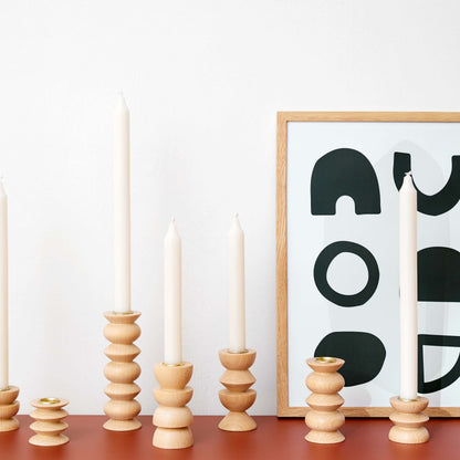 Totem Wooden Candle Holder – Medium Nº 4
