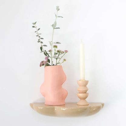 Fluxo Ceramic Vase – Medium Pink