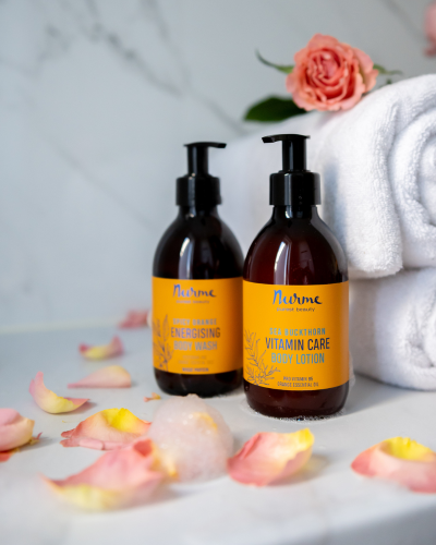 natural orange shower and hand wash with essential oils
